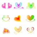 Collection of heart lovely signs passion feeling decorative abstract background website pattern vector illustration 20220922 Royalty Free Stock Photo