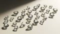 Collection of Heart-Shaped Diamonds Royalty Free Stock Photo