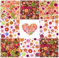 Collection of hippie wallpapers Royalty Free Stock Photo