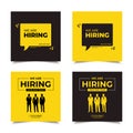 Collection of We are hiring recruitment background vector illustration Royalty Free Stock Photo