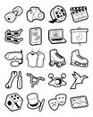 20 custom hobby icons Royalty Free Stock Photo