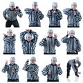 Collection of hockey referees gestures