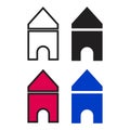 Collection home icons. House symbol Royalty Free Stock Photo