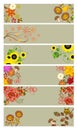 Collection of horizontal autumnal banners Royalty Free Stock Photo