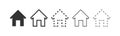 Collection house home signs icon. Vector illustration