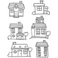 Collection of house various hand draw