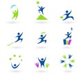 Collection of human business and success icons