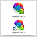 Collection of human tech logo design