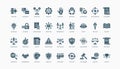 collection icons ai ethics responsible technology use Royalty Free Stock Photo