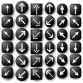 Collection of the icons with arrows