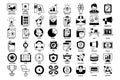 A collection of icons for business and office settings Royalty Free Stock Photo