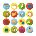 Set of flat sports icons Royalty Free Stock Photo