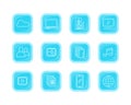 Collection Icons of Modern Computer Web Buttons. Royalty Free Stock Photo