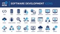 Software Development Icons Set Royalty Free Stock Photo