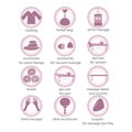 Collection of icons representing wellness