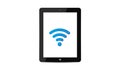 Ipad And WiFi symbol. Tablet with WiFi . Wireless and Ipad