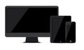 Set Of Realistic Vector Android Mobile Phone Ipad Tablet Android Lcd Tv Monitor Display