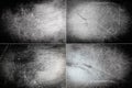 Collection of images with scratched dirty dusty copper plate texture