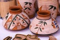 Collection of images with unglazed handmade pottery pot made of red clay. Teracota vase. Pottery basics. Sale in Pune, India, Royalty Free Stock Photo