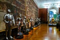 Collection of imperial armor of Habsburg dynasty in Weltmuseum Wien Armory