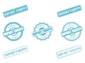 Collection of Import Tariffs Rubber Stamps and Seals Royalty Free Stock Photo