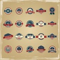 Collection of independence day labels. Vector illustration decorative design Royalty Free Stock Photo