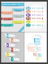Collection infographic number option template Royalty Free Stock Photo