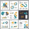 Collection of infographic templates featuring various charts and diagrams. Includes Royalty Free Stock Photo