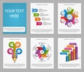 Collection Infographics for business brochures and presentations. Royalty Free Stock Photo