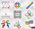 Collection infographics. Design elements. Infographics for business presentations or information banner.