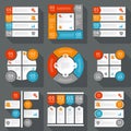 Collection of infographics design templates. Royalty Free Stock Photo