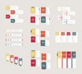 Collection of infographics design templates. Business concept with 4 options.