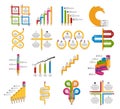 Collection Infographics for education brochures and presentations.