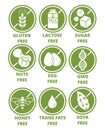 Collection of ingredient warning label icons