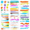 A collection of ink lines stains and blots qualitative vector illustration for your design