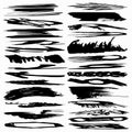 A collection of ink strokes brush lines stains for your design