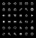 Icon Icons web navigation set arrow website symbol sign home application button vector computer mail interface search business app Royalty Free Stock Photo