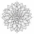 Printable Dahlia Flower Coloring Pages For Free