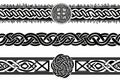 A collection of intricate Celtic knotwork designs Royalty Free Stock Photo