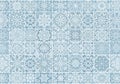 A collection of intricate snowflake patterns, arranged in a grid Royalty Free Stock Photo