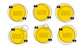 collection of inverted comma mark bubble icon for web content