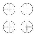 Collection of 4 isolated round crosshairs