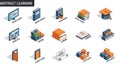 Abstract Learning Concepts Icons Set Royalty Free Stock Photo