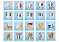 Collection of italian items. Vector illustration decorative design Royalty Free Stock Photo