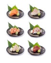 Collection of Japanese Sashimi Royalty Free Stock Photo