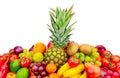 Collection juicy fruits and vegetables Royalty Free Stock Photo