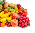 Collection juicy fruits and vegetables Royalty Free Stock Photo