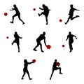 kickball silhouette set