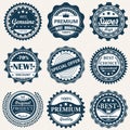 Collection of labels. Premium quality, guarantee badges. Vector Royalty Free Stock Photo