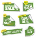 Collection of labels stickers and tags flat design illustration Royalty Free Stock Photo